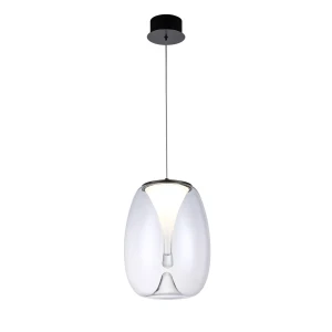 Azzardo Lampa wisząca szklana czarna 27cm AZ5825 z serii PAMELA