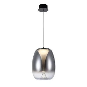 Azzardo Lampa wisząca szklana dymiona czarna 27cm AZ5826 z serii PAMELA
