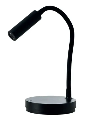 Azzardo Lampa stołowa metalowa czarna z ładowarką NFC AZ5912 z serii OLMO