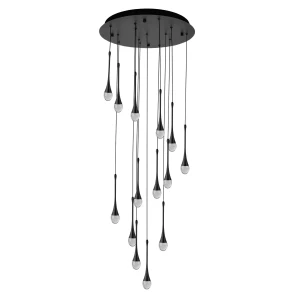 Azzardo Lampa wisząca metalowa czarna 14-punktowa AZ6011 z serii DALMA