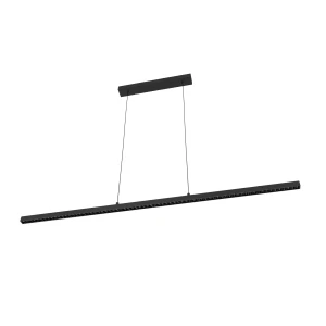 Azzardo Lampa wisząca metalowa czarna podłużna 115cm AZ6098 z serii LOTHAR