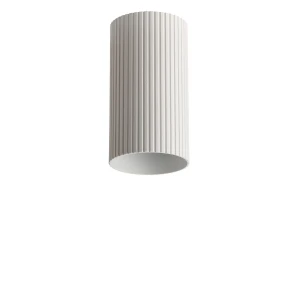 Azzardo Klosz metalowy biały ryflowany 10cm AZ6127 z serii LUCAS RIBBED TUBE