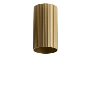 Azzardo Klosz metalowy złoty ryflowany GU10 AZ6128 z serii LUCAS RIBBED TUBE