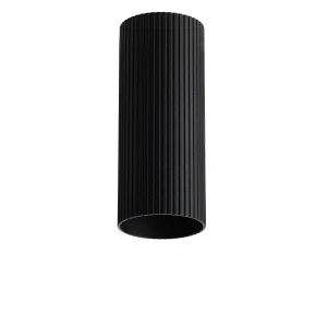 Azzardo Klosz wiszący czarny ryflowany 30cm AZ6138 z serii LUCAS RIBBED TUBE