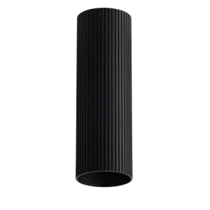 Azzardo Lampa wisząca czarna ryflowana tuba 50cm AZ6146 z serii LUCAS RIBBED TUBE