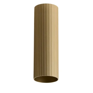 Azzardo Lampa wisząca złota ryflowana tuba 50cm AZ6148 z serii LUCAS RIBBED TUBE