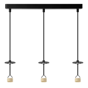 Azzardo Lampa wisząca 3-punktowa czarna metalowa AZ6162 z serii LUCAS