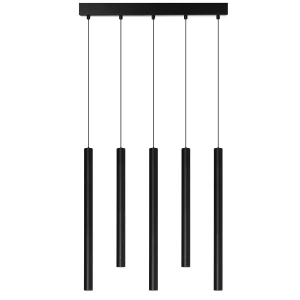 Azzardo Lampa wisząca metalowa czarna 5-punktowa AZ6315 z serii VERNO