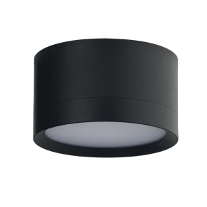 Azzardo Lampa sufitowa aluminiowa czarna okrągła IP44 AZ6443 z serii MARTON