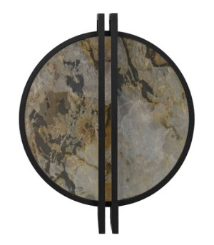 Azzardo Kinkiet aluminiowy szary z kamieniem 42cm AZ6663 z serii SATURN