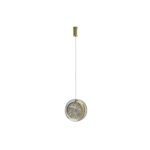 Azzardo Lampa wisząca złota aluminiowa z akrylem AZ6735 z serii EUFORIA