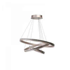 Azzardo Lampa wisząca złota kryształowa 3-pierścieniowa AZ6769 z serii CAMELIA