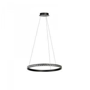 Azzardo Lampa wisząca czarna aluminiowa z kryształem AZ6772 z serii AZALEA