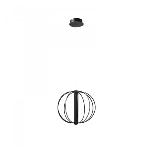 Azzardo Lampa wisząca aluminiowa czarna LED 50cm AZ6779 z serii ZOE