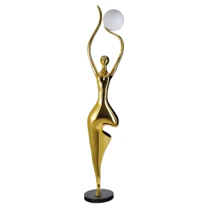 Azzardo Lampa podłogowa gipsowa złoto-biała 190cm AZ6784 z serii DEMETER