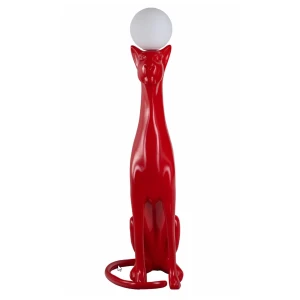 Azzardo Lampa podłogowa czerwona z tworzywa 132cm AZ6785 z serii PUMA