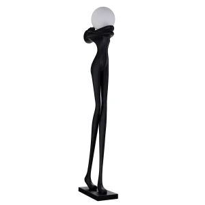Azzardo Lampa podłogowa czarno-biała aluminiowa 193cm AZ6787 z serii HESTIA