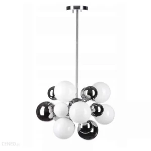 Azzardo Lampa wisząca chromowana szklana 10-punktowa AZ0110 z serii NOBLE