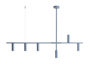 Aldex Lampa wisząca metalowa niebieska 6-punktowa 1104K16 z serii TREVO