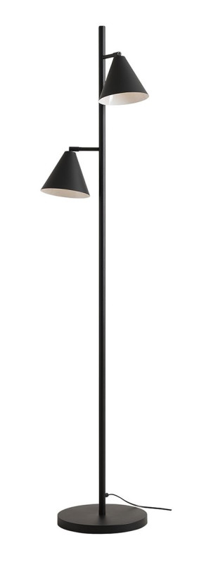 Aldex Lampa podłogowa metalowa czarna 2-punktowa 1108A1_2 z serii FORM
