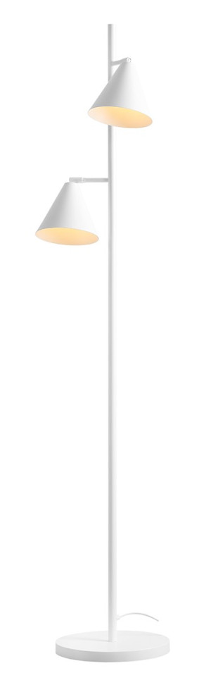 Aldex Lampa stojąca metalowa biała 2-punktowa 1108A_2 z serii FORM