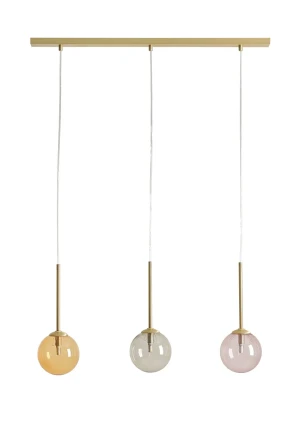 Aldex Lampa wisząca mosiężna szklana 3-punktowa 1119E_40 z serii BOSSO