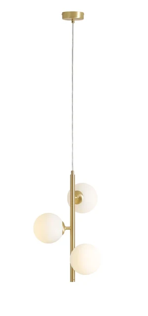 Aldex Lampa wisząca mosiężna szklana 3-punktowa 1120E40_S z serii FIN