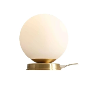 Aldex Lampa biurkowa metalowa mosiężna ze szklanym kloszem 1076B40_M z serii BALL