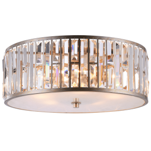 Plafon glamour beżowy metalowy kryształowy 55cm C05127CP z serii KYIV - Cosmo Light