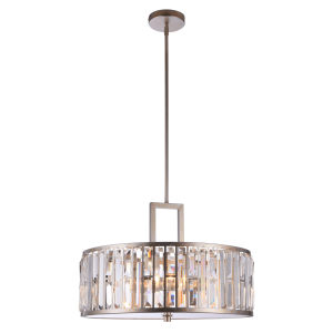 Lampa wisząca glamour beżowa z kryształami 55cm P05134CP z serii KYIV - Cosmo Light