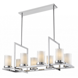 Lampa wisząca chromowana 8-punktowa szklana P08018CH z serii MIAMI - Cosmo Light