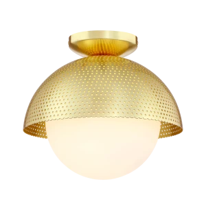 Plafon mosiężny ażurowy z kulistym kloszem C01807BR z serii MODENA - Cosmo Light