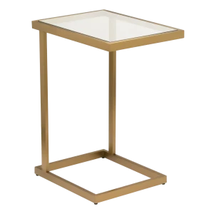 Stolik boczny mosiężny szklany 48cm HU-ST1576BR z serii HUDSON - Cosmo Light
