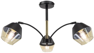 Lampa sufitowa czarno-złota metalowa 3-punktowa 2202/3 z serii NEWADA - Lampy Elem