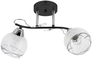 Lampa sufitowa czarna metalowa 2-punktowa 2982/2 z serii OLIVIER - Lampy Elem