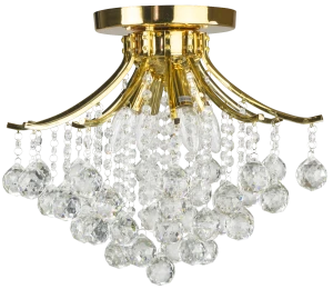 Plafon kryształowy złoty 4-punktowy 48cm 5191/4 TR - Lampy Elem