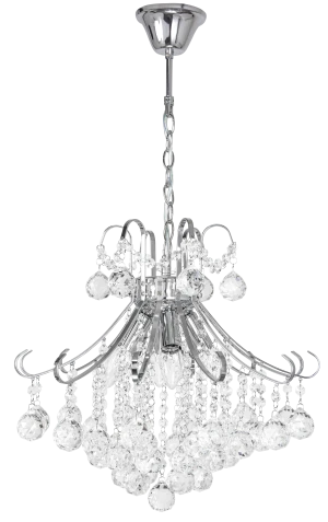 Żyrandol kryształowy chromowany 4-punktowy 6245/4 8C - Lampy Elem