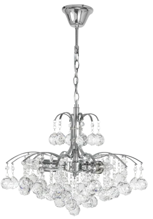 Żyrandol kryształowy chromowany 3-punktowy 6247/3 8C - Lampy Elem