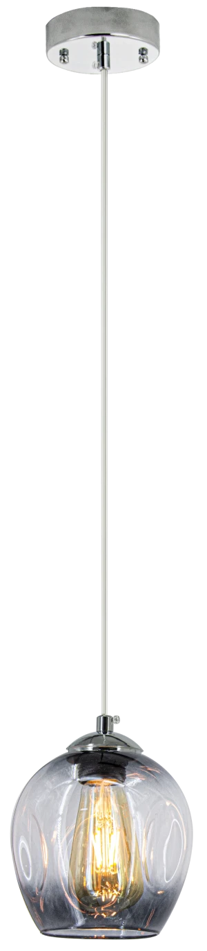 Lampa wisząca szklana chromowana 14cm 8182/1 8C BL z serii ATENA - Lampy Elem