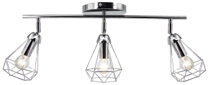 Plafon sufitowy chromowany 3-punktowy metalowy 8414/3 8C z serii MALIBU - Lampy Elem