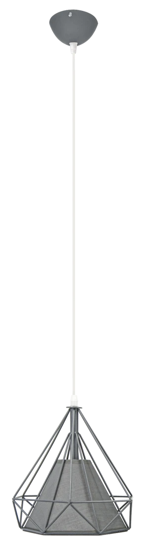 Lampa wisząca loftowa szara metalowa 25cm 8801/1 z serii PIRAMIDA - Lampy Elem