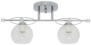 Lampa sufitowa chromowana szklana 2-punktowa 8821/2 z serii KASPER - Lampy Elem