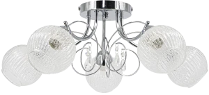 Lampa sufitowa chromowana szklana 5-punktowa 8964/5 z serii WENUS - Lampy Elem