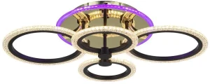 Plafon LED czarny okrągły 60cm DRS2032/4 TR BL z serii RING - Lampy Elem