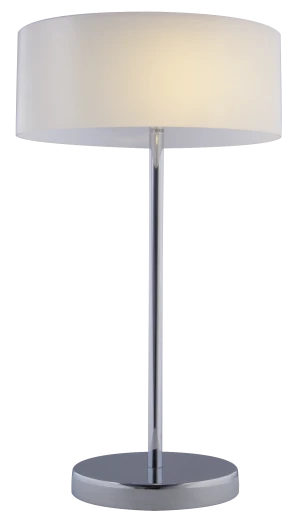 Lampa stołowa chromowana z białym abażurem 50cm DRS8006/1D 8C z serii ANTILA - Lampy Elem