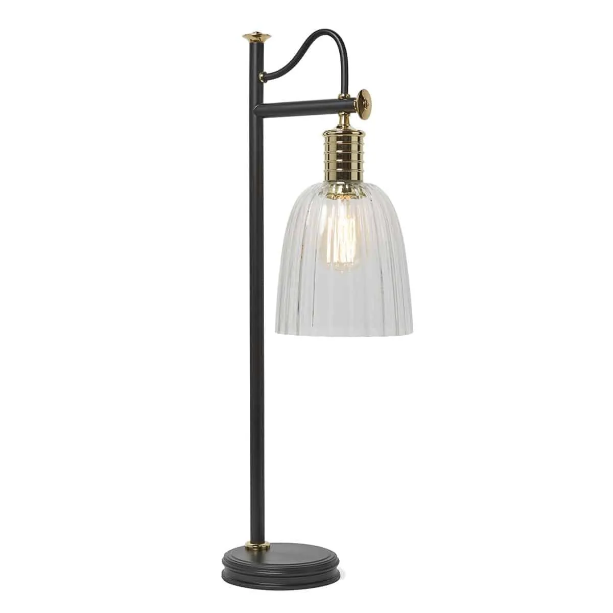 Lampa stołowa metalowa czarno-złota z szklanym kloszem DOUILLE TL BPB z serii DOUILLE - Elstead Lighting