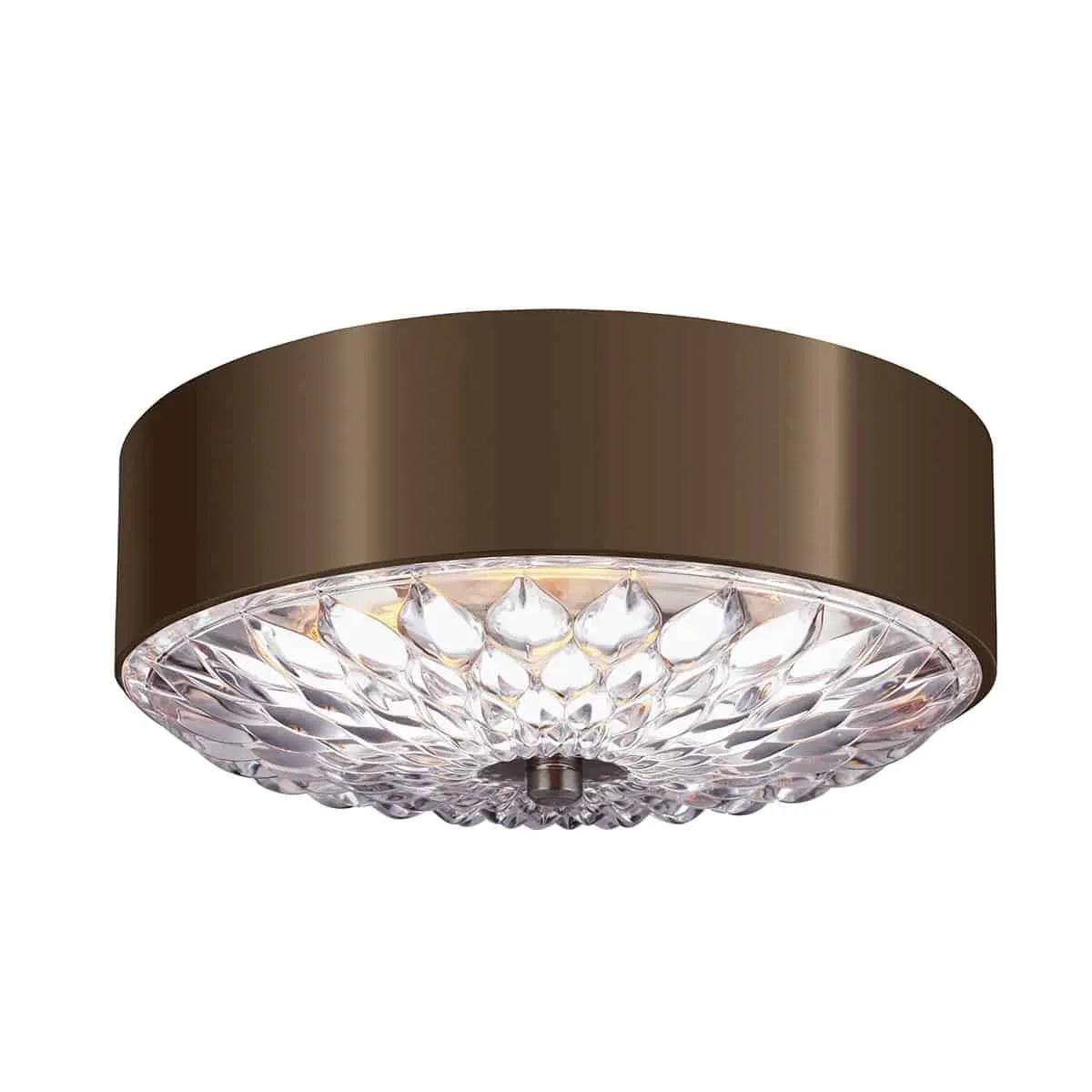 Plafon metalowy brązowy ze szklanym kloszem FE/BOTANIC/F/S z serii BOTANIC - Elstead Lighting