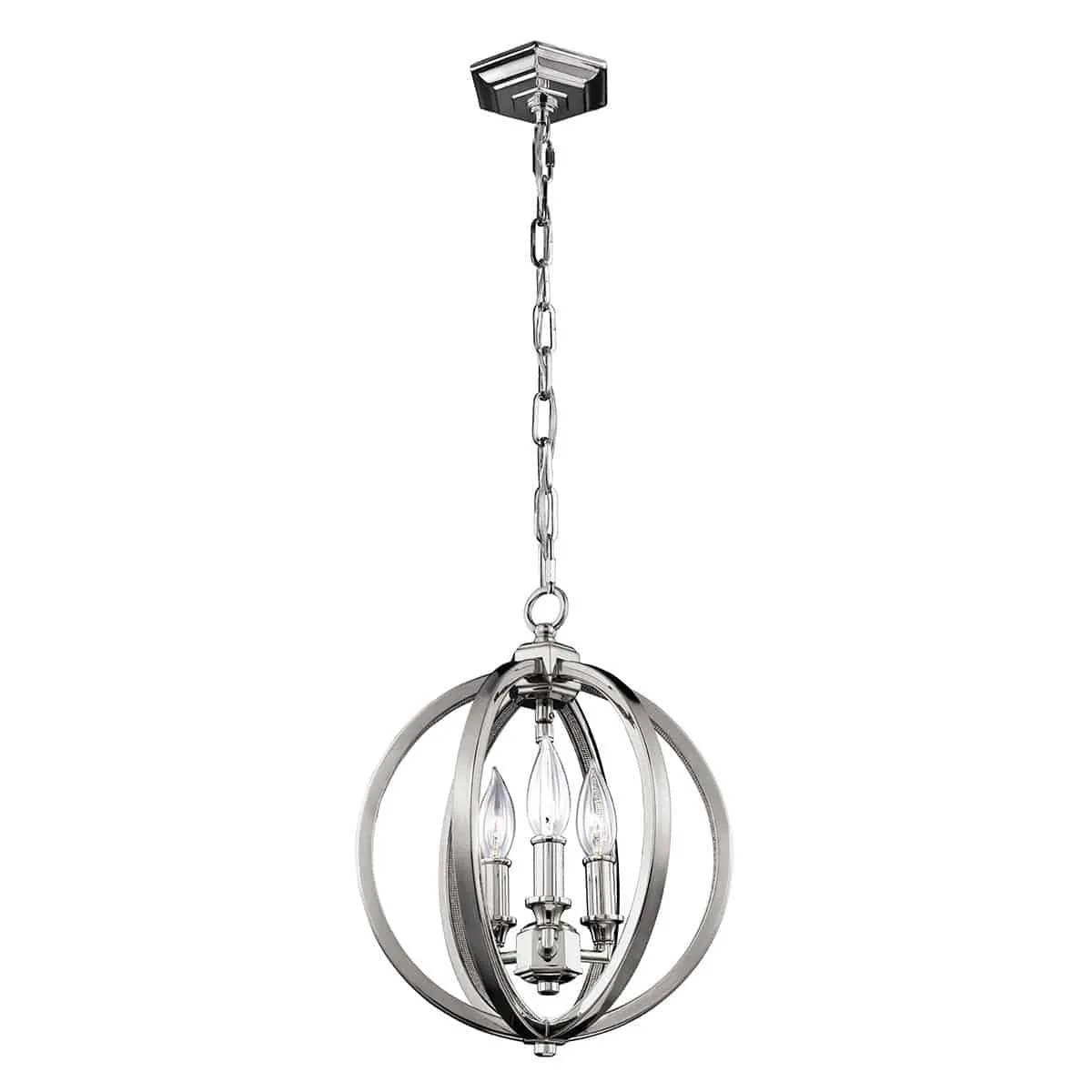 Lampa wisząca chromowana kulista 3-punktowa FE/CORINNE/3P/S z serii CORINNE - Elstead Lighting