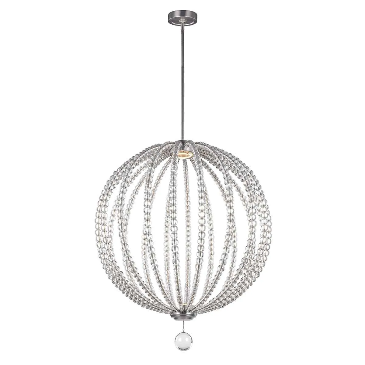 Lampa wisząca kulista kryształowa srebrna 81cm FE/OBERLIN/P/L z serii OBERLIN - Elstead Lighting