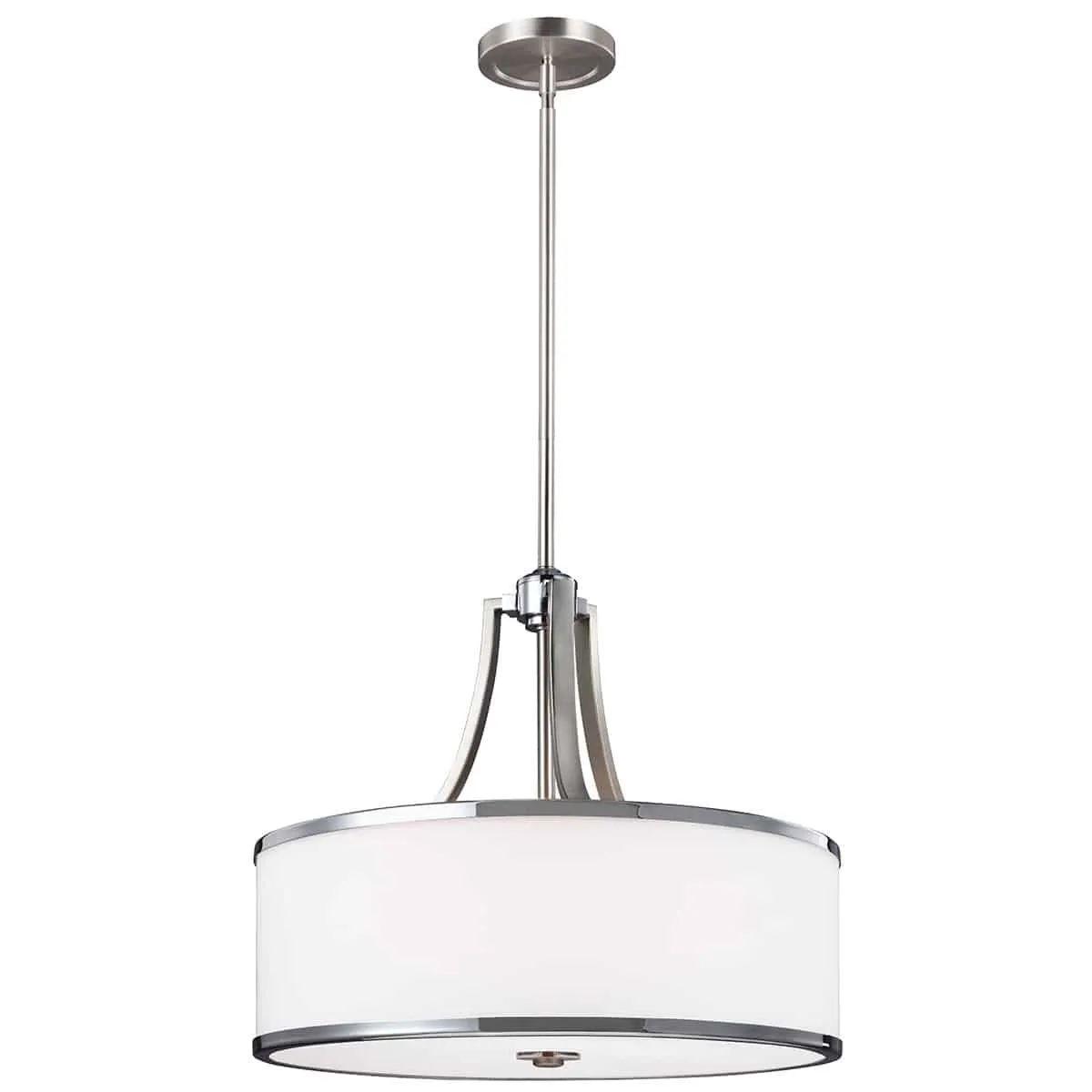 Lampa wisząca szklana biało-srebrna 4-punktowa FE/PROSPECTPK/4P z serii PROSPECT - Elstead Lighting
